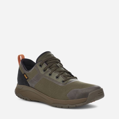 Teva Gateway Low - Men's Teva Hiking Shoes - Dark Olive | India (KDNM17658)